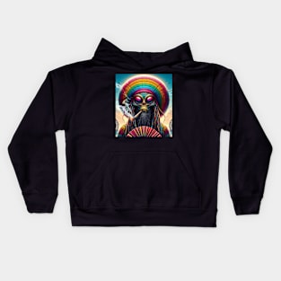 alien psychedelic Kids Hoodie